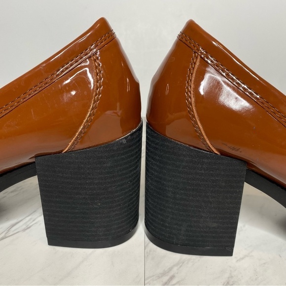 New! Blondo Josie Cognac Patent Heeled Loafer 9 1/2 - Picture 9 of 14